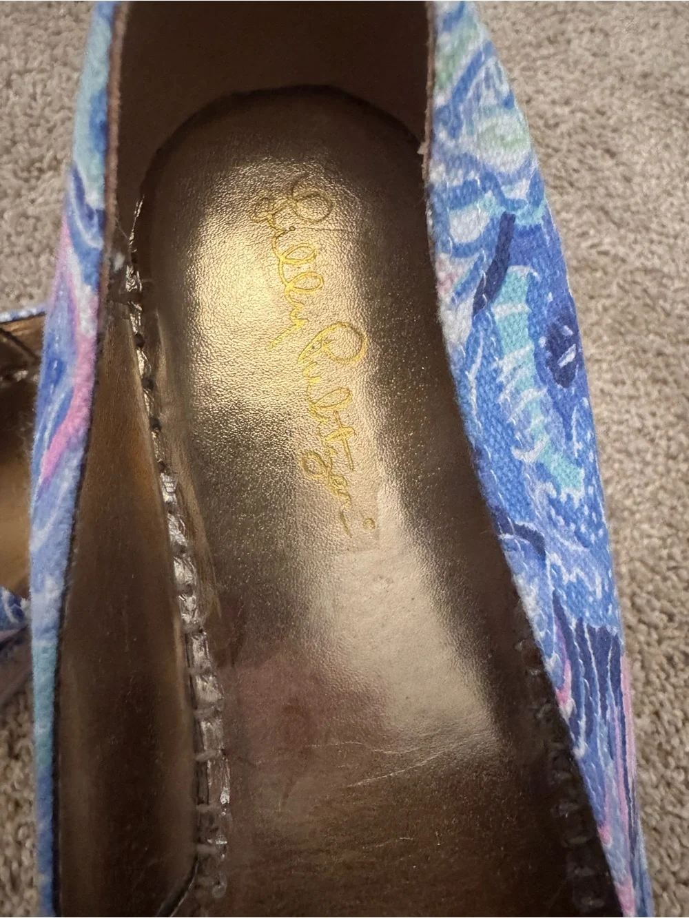 Lilly Pulitzer Floral Blue Slip-On Women’s Espadrilles